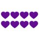 thumbnail image 1 of Uxcell 8Pack Parche de corazón planchado, parches bordados en forma de corazón, 40mm púrpura, 1 of 7