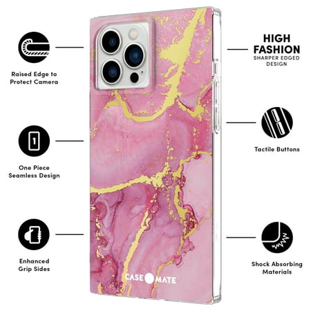 Case-Mate - Blox Softshell Case for iPhone 13 Pro Max - Magenta Marble
