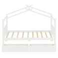 thumbnail image 5 of Aukfa Twin Size House Bed with Two Storage Drawers for Kids, Solid Wood Montessori Bed Frame, White, 5 of 8