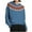 Blue#4, variant on SwiftWear Bohemian Style Oversized Knit Pullover Hoodie Women Hooded Sweater Style Tops with Pockets Soft Comfortable Casual Wear Brown