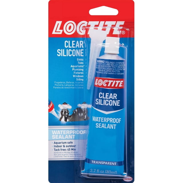 Sellador de silicona Loctite Clear, tubo de 80 ml, 6 unidades, impermeable