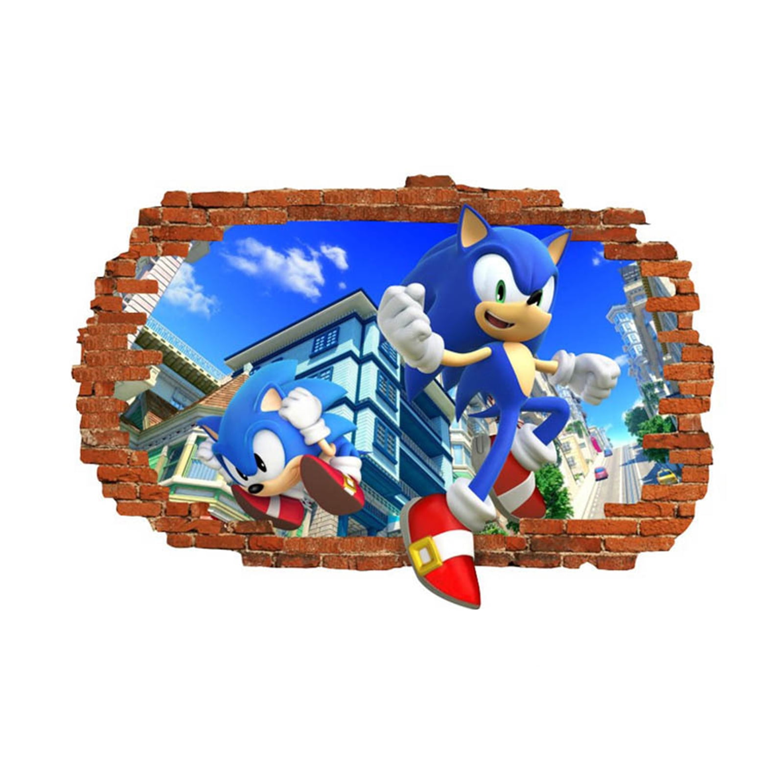 Sonic Wall Decals Sticker,Children Cartoon Bedroom Background Wall
