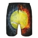 thumbnail image 3 of Fotbe Tennis Ball In Fire And Water Trajes de Baño Estampados para Hombre, Shorts de Verano de Secado Rápido, Ropa de Playa, Bañadores-Small, 3 of 6