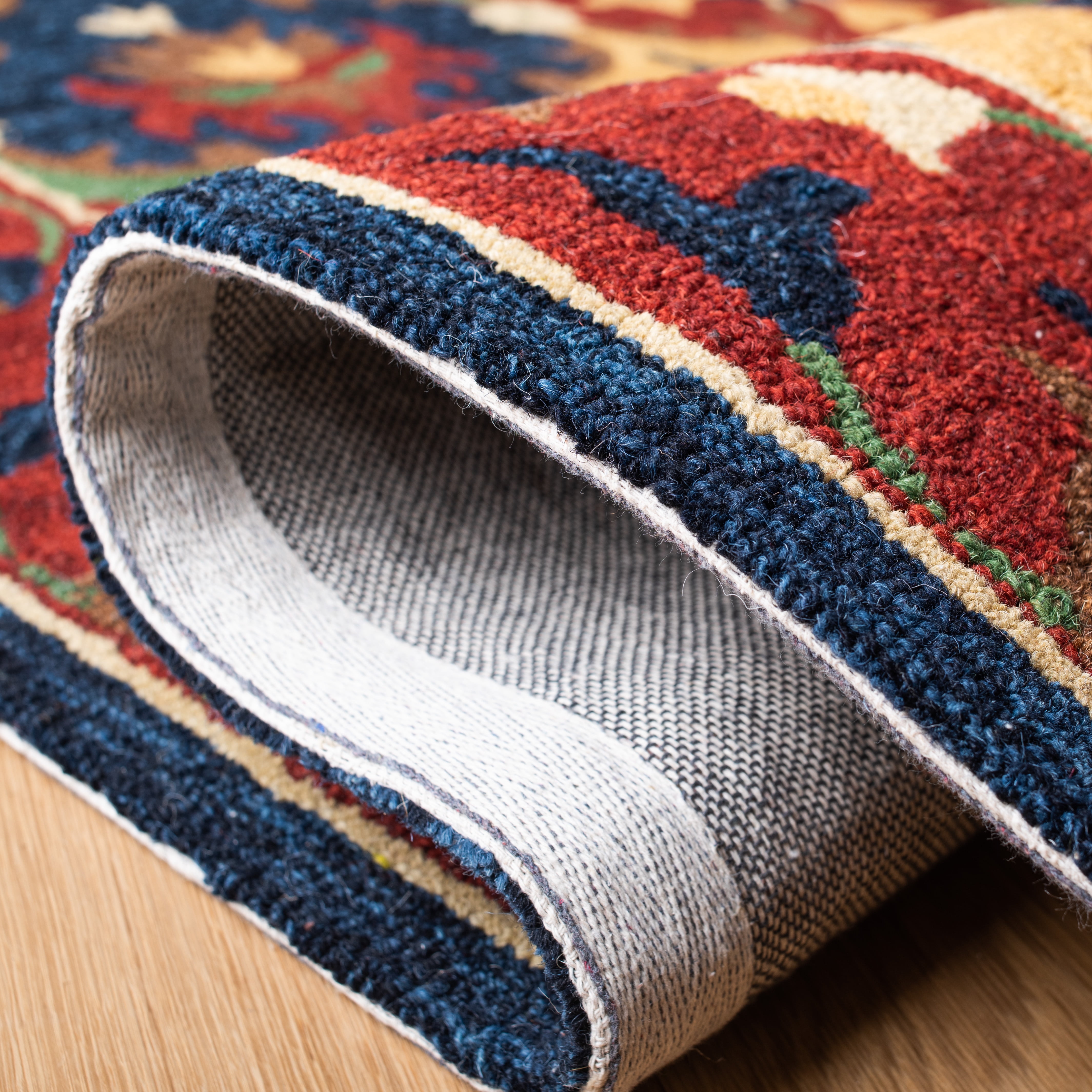 SAFAVIEH Heritage Alden Tribal Wool Area Rug, Red/Green, 3' x 5'