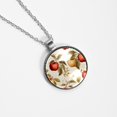 thumbnail image 4 of Fruit Women's Glass Circular Pendant Necklace, 4 of 5