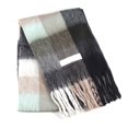 thumbnail image 1 of Bufanda de otoño e invierno con diseño de cachemira y cuadros de arcoíris, bufanda gruesa con barba para mujer, chal cálido, bufanda de moda, 1 of 6