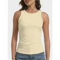 thumbnail image 5 of Women’s Ribbed Crop Tank Top – Crew Neck, Racerback, Sleeveless, Slim Fit, Summer Basic Size S-XL, 5 of 6