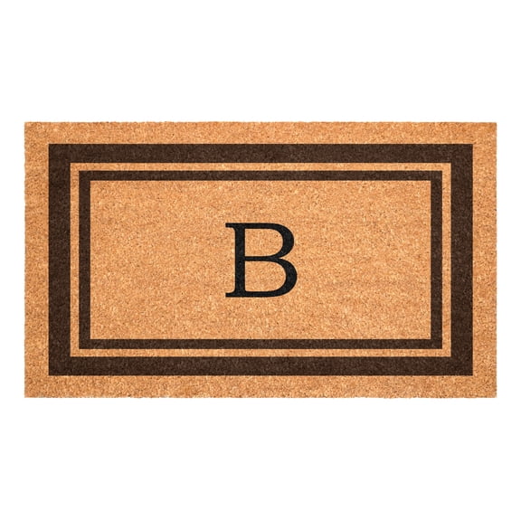 Brown Border Monogram Doormat (Letter B)