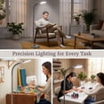 thumbnail image 5 of Lavish Home 63-Inch Adjustable Floor Lamp for Bedroom - Full Spectrum Natural Sunlight Lamp for Office with Bendable Neck for Reading Light, Craft, Studying, and Esthetician Light (Chrome), 5 of 8