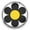 Black, variant on Snap Jewelry 18MM Blue Simple Flower Ginger Charm Button