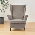 thumbnail image 5 of AIGIA Wingback Chair Slipcover 2-Piece Jacquard Stretch Wingback Chair Sofa Slipcover Armchair Cover with Elastic Bottom, 5 of 25