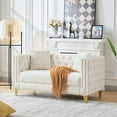 thumbnail image 2 of 58"Chesterfield Velvet Sofa,2 Seater Deep Seat Sofa,Modern Sofa with Button Nailhead,Square Arm Couches,Furniture for Living Room,Bedroom,Office, 2 of 10