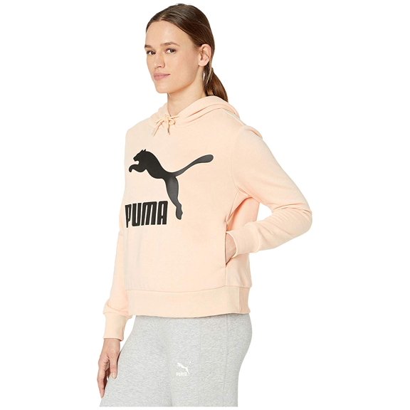 PUMA Classics Logo Hoodie Peach Parfait