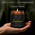 thumbnail image 3 of Putart Sandalwood Scented Candles for Home, 9oz Natural Soy Wax Aromatherapy Organic Santal Candle for Stress Relief, Long Burning & Lasting Jar Candle Gifts for Birthday, Housewarmings, Thanksgiving, 3 of 6