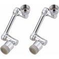 thumbnail image 1 of Paquete de 2 extensores de grifo giratorios de 1080 grados, rotación de 1080 grados, filtro de salpicaduras universal para cocina, baño, extensor de grifo de modo dual, cromado, 1 of 5