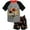 Gray/black, variant on Jurassic World Dinosaur T-Rex Toddler Boys T-Shirt and French Terry Shorts Outfit Set Toddler to Big Kid