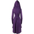 thumbnail image 4 of Vestido gótico de mujer, ropa medieval, disfraz de Halloween, vestido renacentista con capucha para Halloween, carnaval, 4 of 5