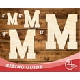 thumbnail image 3 of Unfinished Wood Varsity Team Font - M Shape 6" / 1/4", 3 of 3
