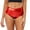 Red, variant on YONGHS Women's Metallic High Waist Dance Panties Festival Bottoms Nightclub Boyshorts Hot Pants Pink S