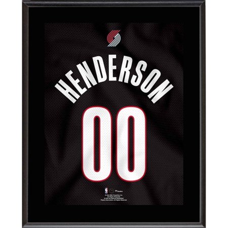 Scoot Henderson Portland Trail Blazers 10.5" x 13" #00 Black Jersey Sublimated Plaque