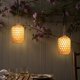 thumbnail image 3 of Outdoor Solar Lantern Chinese Style Imitation Rattan Handwoven Garden Hanging Light Patio Decor, 3 of 5
