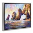 thumbnail image 4 of Stupell Industries Couple Strolling Beach Arch Landscape Painting Gray Floater Framed Canvas Art Print Wall Art, 21 x 17, 4 of 10