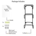 thumbnail image 6 of wallniture wrought iron metal towel rack - solid quality 3-section 16 inch wall mountable for bathroom storage - large enough to fit rolled bath towels in black, 6 of 6