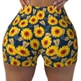 thumbnail image 2 of Lsque Sunflowers Pattern High Waisted Biker Shorts for Women-Tummy Control Fitness Athletic Workout Running Yoga Gym Shorts,Moisture-Wicking-, 2 of 9