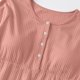 thumbnail image 4 of Camisón de media pantorrilla para mujer, color liso, cuello redondo, informal, moda, ropa para el hogar, camisón de media pantorrilla, falda de algodón para mujer, 4 of 5