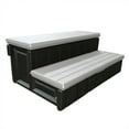 thumbnail image 3 of LifeSmart 4 Person Square Hot Tub Spa w/ 36 Inch Hot Tub Storage Steps, Gray, 3 of 9