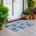 thumbnail image 6 of Addison Rugs Chantille Indoor/Outdoor Transitional Diamonds Navy Washable Rectangle Rug, 1'8" x 2'6", 6 of 6