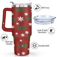 thumbnail image 3 of Merry Christmas 40 Oz Tumbler with Handle Insulated Leakproof Xmas Tree Cup Decorative Tumbler for Holiday Accessories Camping Outdoor for Mom Wife Teacher Neighbor, 3 of 7