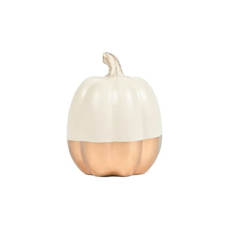 Decorative Pumpkin - Fun Express - Gold Dipped White Dolomite Pumpkin for Wedding - Home Decor - Decorative Accessories - Home Accents - Wedding - 1 Piece