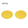 thumbnail image 3 of Unique Bargains Boutons Ronds en Résine Jaune à 4 Trous (Lot de 100), 3 of 5