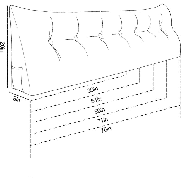 Headboard Pillow Queen, Triangular Wedge Pillow Headboard, Wedge Headboard Pillow for Bed Sofa, Daybed Pillows for Sitting up, Reading or Working with Removable Cover, Grey