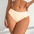 thumbnail image 3 of LIZUOJUN Under $2 Underwear Women Scalloped Edge Hipster Cheeky Bikini Briefs Silky No Show Stretch Breathable Panties XS,S,M,L, 3 of 7