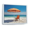 thumbnail image 2 of Designart "Vibrant Orange Beach Chairs II" Nautical & Beach Floater Framed Wall Art Print, 2 of 7