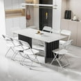 thumbnail image 5 of Folding Chairs Set of 4, White Plastic Chair Sturdy Seat with Metal Frame, Perfect for Party, Event, Wedding, Birthday, Office, Outside Entertaining, 5 of 11