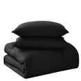 thumbnail image 3 of Sweet Home Collection Waffle Weave Polyester Microfiber Comforter Set Black King, 3 of 5