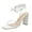 White, variant on adviicd Wide Width Heels for Women Women's Heeled Sandals Chunky Block Strappy High Heels Ankle Strap Open Toe Sandals Black,37