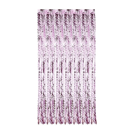 Metallic Pink Curly Foil Door Fringe 39" x 78.5", by Way To Celebrate