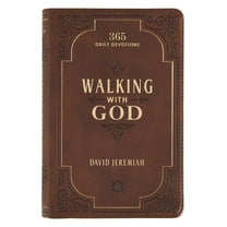 Walking with God Devotional - Brown Faux Leather Daily Devotional for Men & Women 365 Daily Devotions