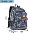 thumbnail image 2 of FORMRS Kids Backpack for School Unisex 17" Casual Bookbag Travel Daypack with Compartment Pockets, Cartoon Ocean Pattern, 2 of 7