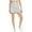 White, variant on Danielle Bernstein Women's Pockets Pleated Plaid Shorts Ivory (Ivory Plaid, 14)