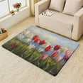 thumbnail image 2 of Flower Area Rugs for Bedroom Living Room - 6x9 ft - Plant Carpet for Home Decor - Plant Patterned Decorative Indoor Large Rug - Washable & Soft & Non Slip & Low Pile (ZL&061), 2 of 6