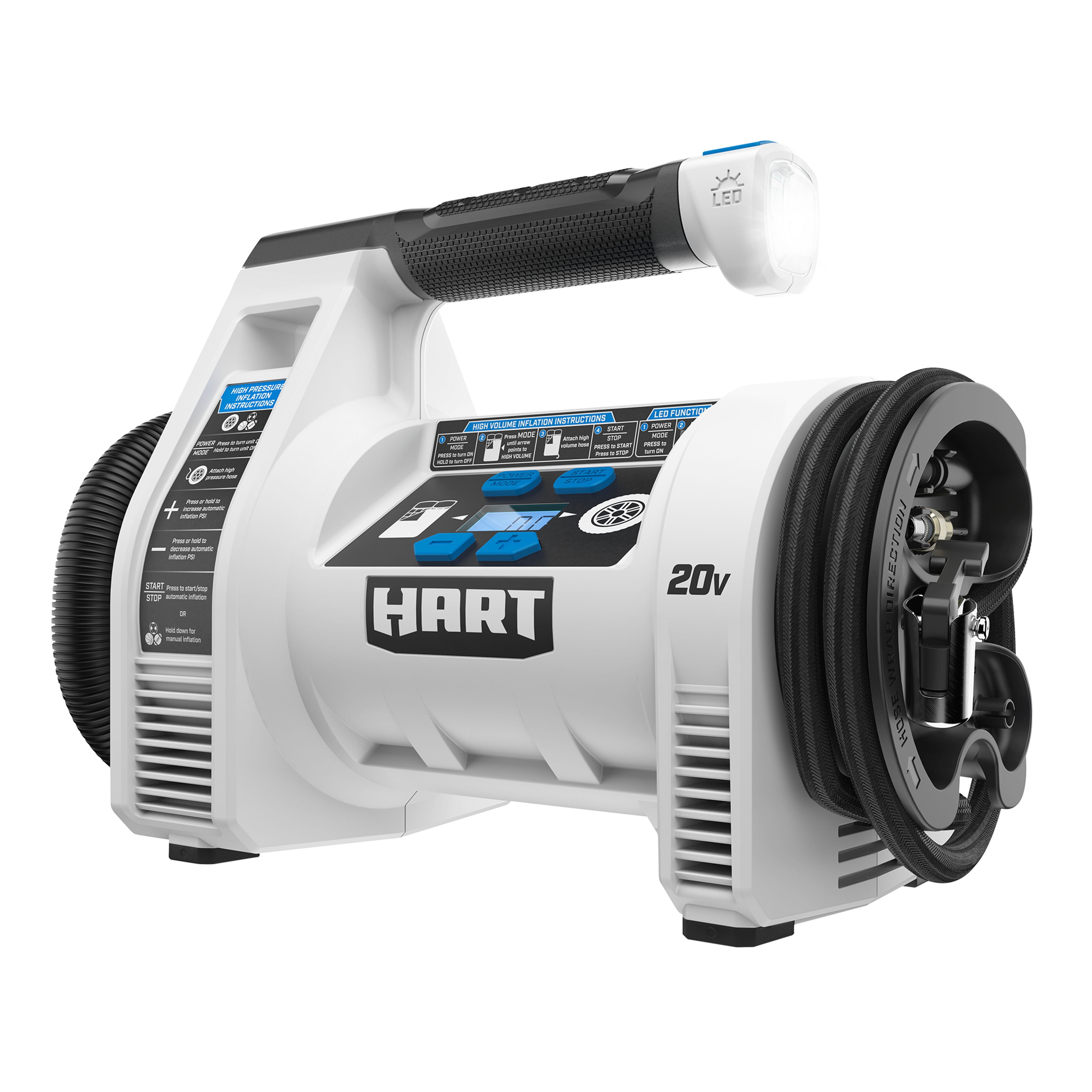 HART 20-Volt Cordless Dual Function Digital Inflator (Battery Not Included)