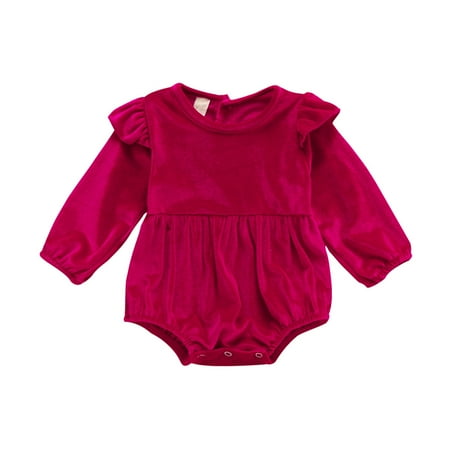 

Infant Girls Bodysuits Solid Color Long Sleeve Baby Clothes Newborn Kids Children Loose Fashion Outwear Leisure Spring Summer Rompers Jumpsuits