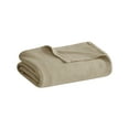 thumbnail image 4 of Home Essence Knit Freshspun Basketweave Cotton Blanket, 108x90, King, Khaki, 4 of 7