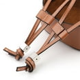 thumbnail image 4 of Esquirla 1 Set DIY Pu Leather Bag Bottom Base Drawstring Metal Hardware Bag Making Black Brown, 4 of 8