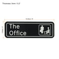 thumbnail image 2 of Uxcell The Office Sign Acrylic 6"x2" Self Adhesive Door Sign Sticker Waterproof Decor Black, 2 of 6